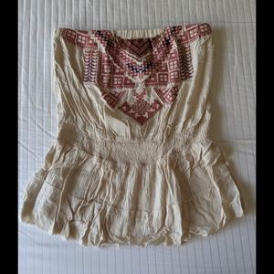 Cotton Candy | Boho Strapless Top